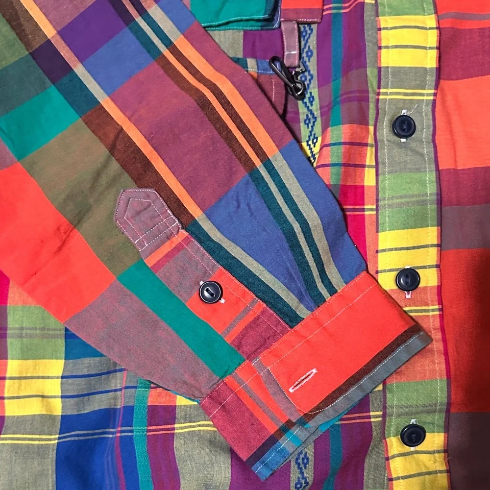 POLO RALPH LAUREN 

MADRAS LONG SLEEVE 
Colorful Plaid Button-Up Shirt - Picture 8 of 17